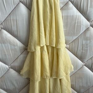 SHEIN Yellow Backless Dress
